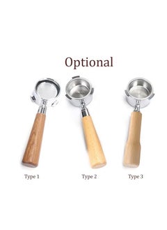 EXCLIFE 51mm solid wood stainless steel coffee bottomless handle  - Image 2