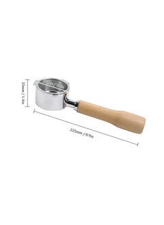 EXCLIFE 51mm solid wood stainless steel coffee bottomless handle  - Image 4