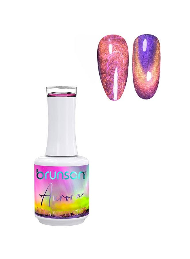 brunson Cat Eye Gel Polish 15ml Aurora Reflective Sparkly Diamond Gel Effect Magnetic French Manicure Pedicure Gel Nail Polish Salon Quality Chip Resistant Gel Nail Extensions UV Gel Nail Paint for Nail Art - Image 1