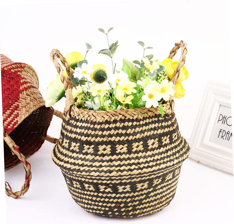 Global assorted color picks OUNONA Woven Linen Plant Basket with Double Thick Handles Foldable Storage Container for Flowers and Laundry Multipurpose Decorative Straw Basket for Kitchen and Living Organization Reliable durability Room to room portable Durability boosted processed material Multi-purpose New residential zone delivery Trendy budget practical design Closed & open space compatible Demand fit global economical quality Varied size selections Upgraded general material Wear resistant upgraded material Globally engineered build KSA market popular practical build Repeated detach compatible build Easy hand assemble compatible Multi-color available build Hardened processed substance All season compatible build Worldwide simple practical design User friendly optimized build Economical varied sizing picks Shop & home all-space compatible Multi-use detailed build Stackable design - Image 2