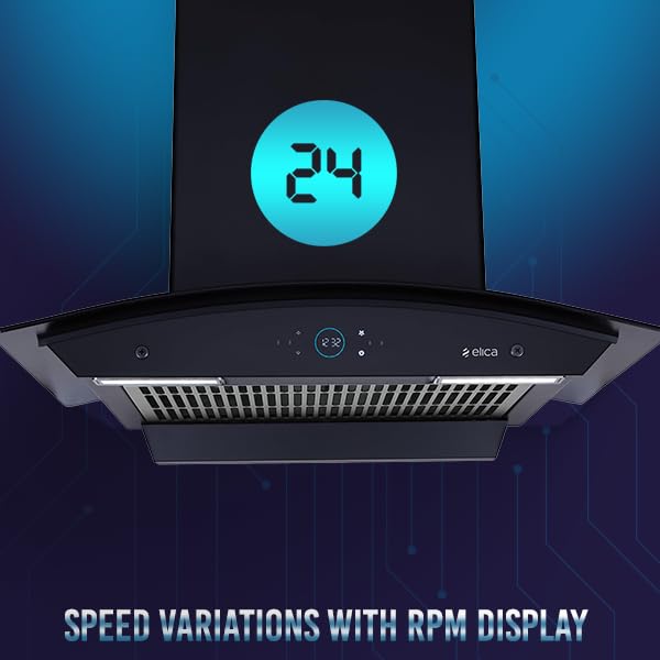 Elica Elica iSMART 5 STAR Performance 60 cm Filterless Heat Autoclean Kitchen Chimney with Inverter Technology Remote Control and 15 Years Warranty iSMART GLACE FL HAC 60 LTW NERO  - Image 5