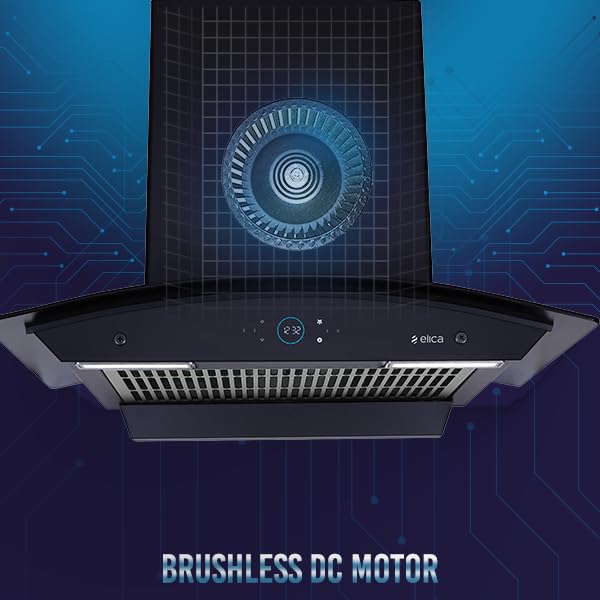 Elica Elica iSMART 5 STAR Performance 60 cm Filterless Heat Autoclean Kitchen Chimney with Inverter Technology Remote Control and 15 Years Warranty iSMART GLACE FL HAC 60 LTW NERO  - Image 2
