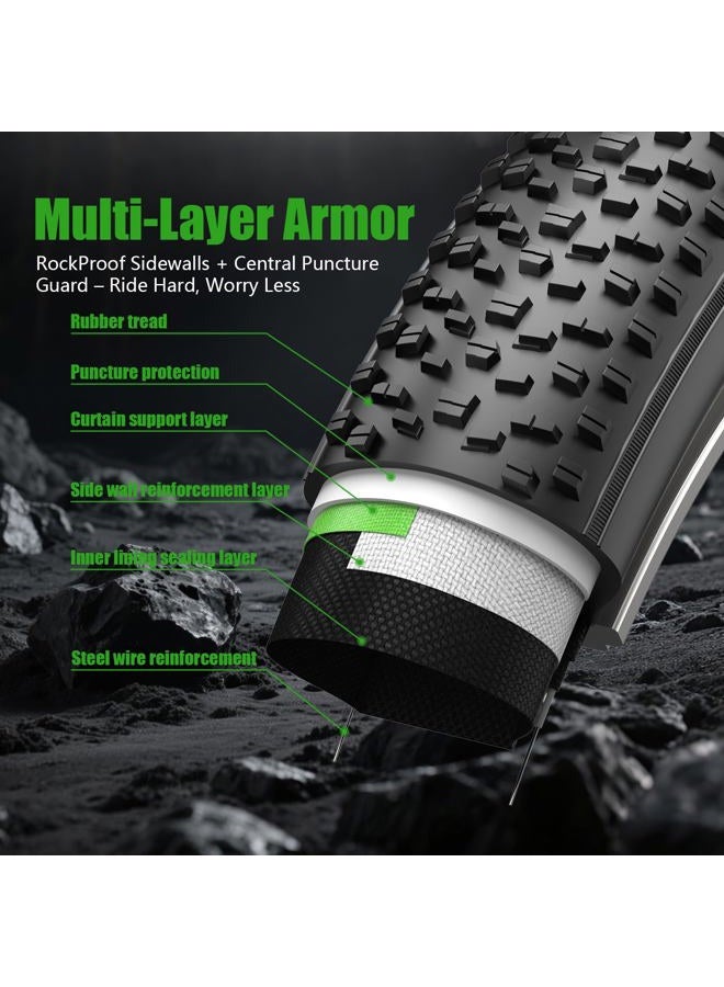 kulifoo Fat Tire Electric Bike Tires 20x4.0 2-Pack All Terrain Puncture Proof Ebike Tires with Deep Tread, Wear-Resistant for Snow/Sand/Beach/Off-Road - 20 inch Compatible with Fat Tire Bikes - Image 5