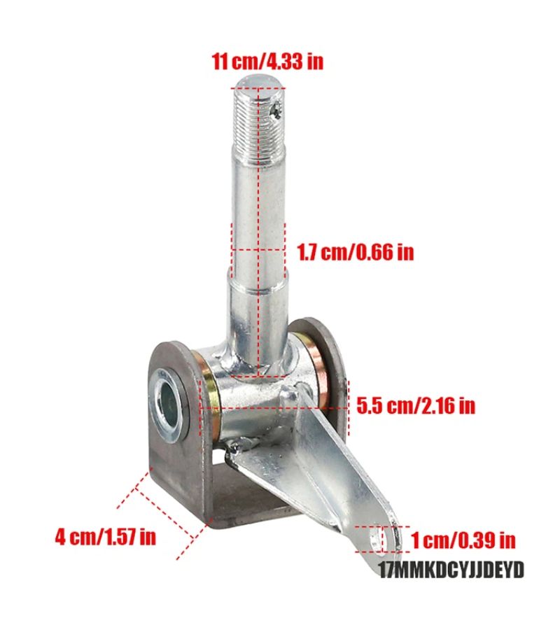 17Mm Front Steering Column Steering Knuckle Spindle Left Side - Image 2