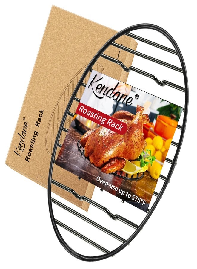 Kendane Roasting Rack with Integrated Feet, Cooling Drying Rack Kitchen Rack With Enameled Coating, PTFE Free, Great for Cooking, Roasting, Drying, Grilling, 12inch*8.5inch by KENDANE - Image 1