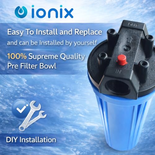 IONIX 20 Inch slim housing,Pre filter 20 inches forr Commercial and Domestic Water Purifier, For usage upto 300 liters per day (0.5 Inch Inlet Outlet, Sediment Filter) - Image 4