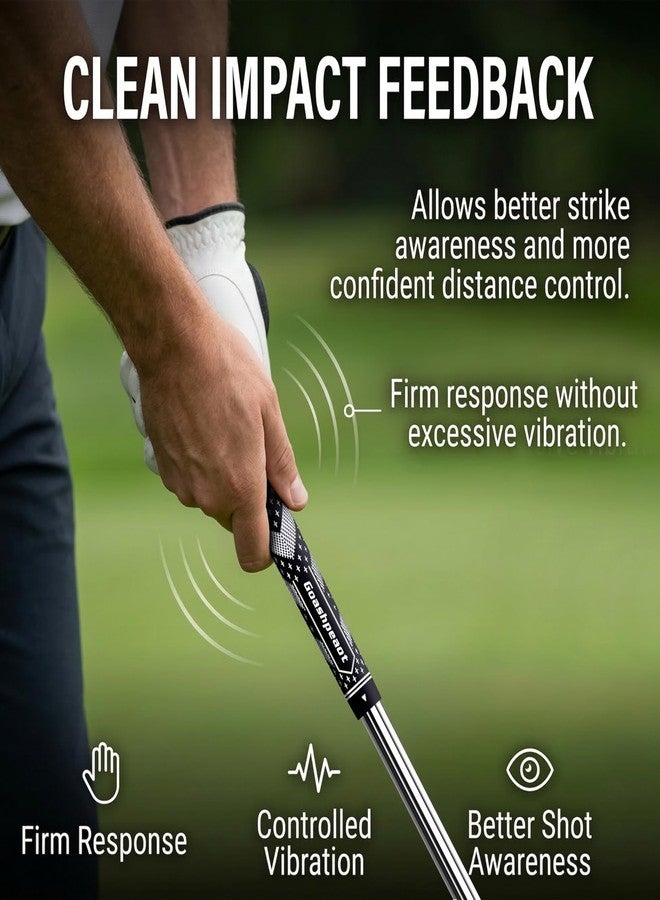 Goashpeaot Premium All-Weather Golf Grips13-Pack with Putter Grip and Regripping Kit, Advanced Texture for Maximum Performance Control & Comfor Golf Club Grips (Grey, Midsize) - Image 5