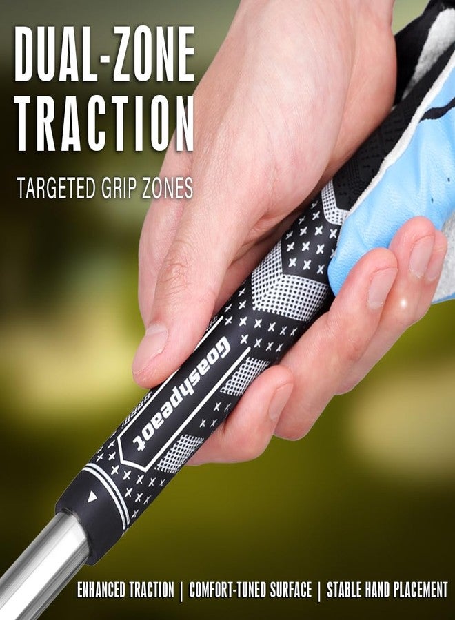 Goashpeaot Premium All-Weather Golf Grips13-Pack with Putter Grip and Regripping Kit, Advanced Texture for Maximum Performance Control & Comfor Golf Club Grips (Grey, Midsize) - Image 3