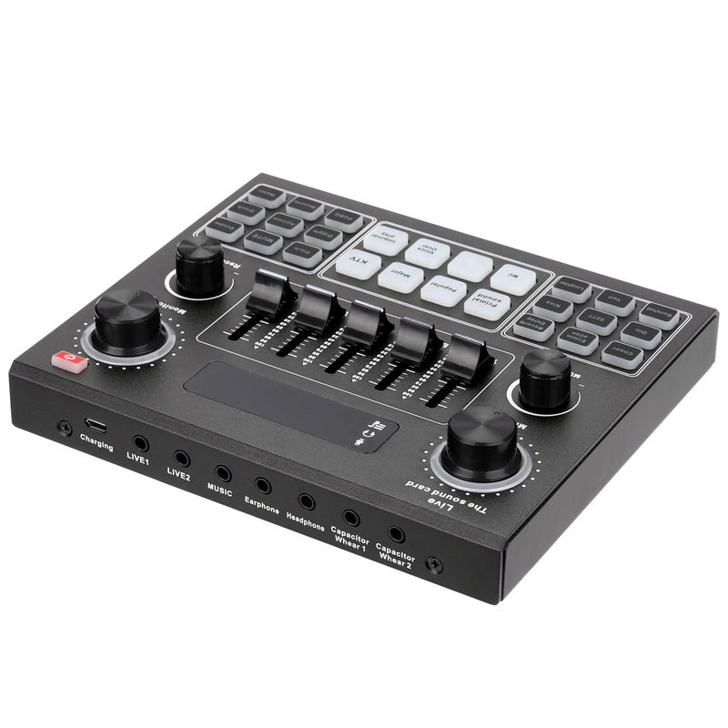 Multifunctional Live V9 Sound Card and BM800 Suspension Microphone Kit Broadcasting Recording Condenser Microphone Set Intelligent Webcast Live Sound Card for Computers and Mobilephone - Image 2