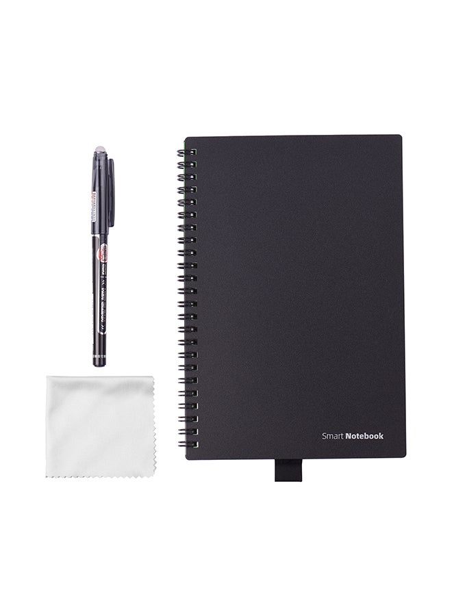 Reusable Smart Notebook Hardcover With Erasable Pen Black - Image 2