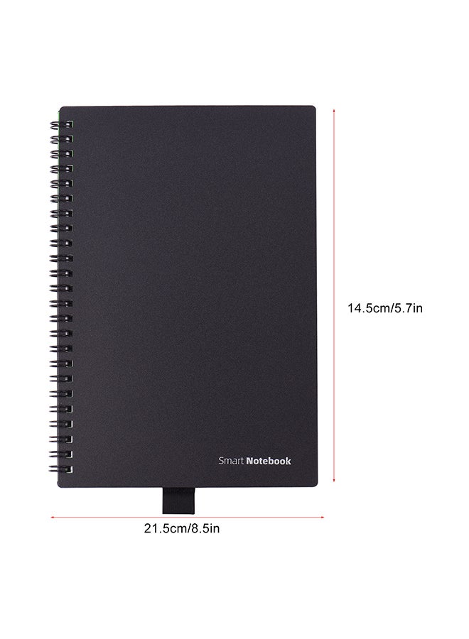 Reusable Smart Notebook Hardcover With Erasable Pen Black - Image 3