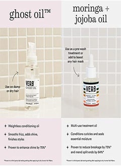 verb Ghost Oil - Vegan Weightless Hair Oil - Lightweight Hair Oil - Revitalizing Hair Treatment Oil Nourishes And Promotes Shiny Hair - Paraben Free, Sulfate Free Smoothing Oil, 2 Fl Oz  - Image 3