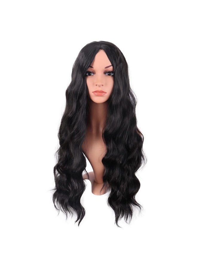 Apofbeauty 28 Inch/70 Cm Long Wavy Middle Part With No Bangs Synthetic Fiber Curly Fashion Women Party Cosplay Wig (Black) - pzsku/ZDE3189FC9B5600C808D5Z/45/_/1696070168/216df1d0-acf4-49e8-bbe0-faad1994a749