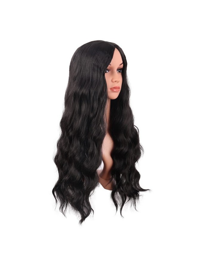 Apofbeauty 28 Inch/70 Cm Long Wavy Middle Part With No Bangs Synthetic Fiber Curly Fashion Women Party Cosplay Wig (Black) - pzsku/ZDE3189FC9B5600C808D5Z/45/_/1696070171/58106785-c044-4bbe-af6b-d8fe6cdf68fe