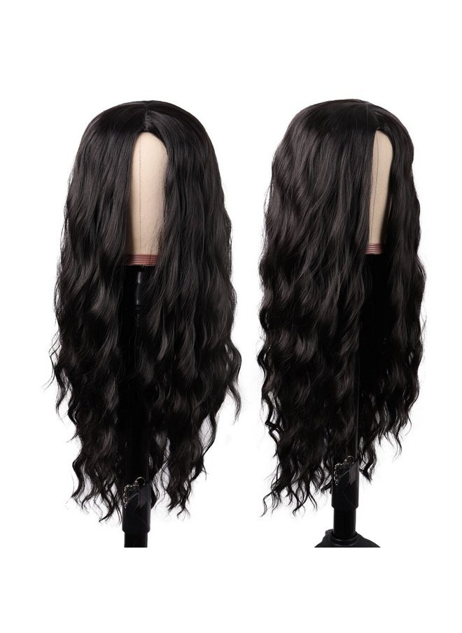 Apofbeauty 28 Inch/70 Cm Long Wavy Middle Part With No Bangs Synthetic Fiber Curly Fashion Women Party Cosplay Wig (Black) - pzsku/ZDE3189FC9B5600C808D5Z/45/_/1696070173/424330bc-47d9-437c-a8f5-4270a2e01dda