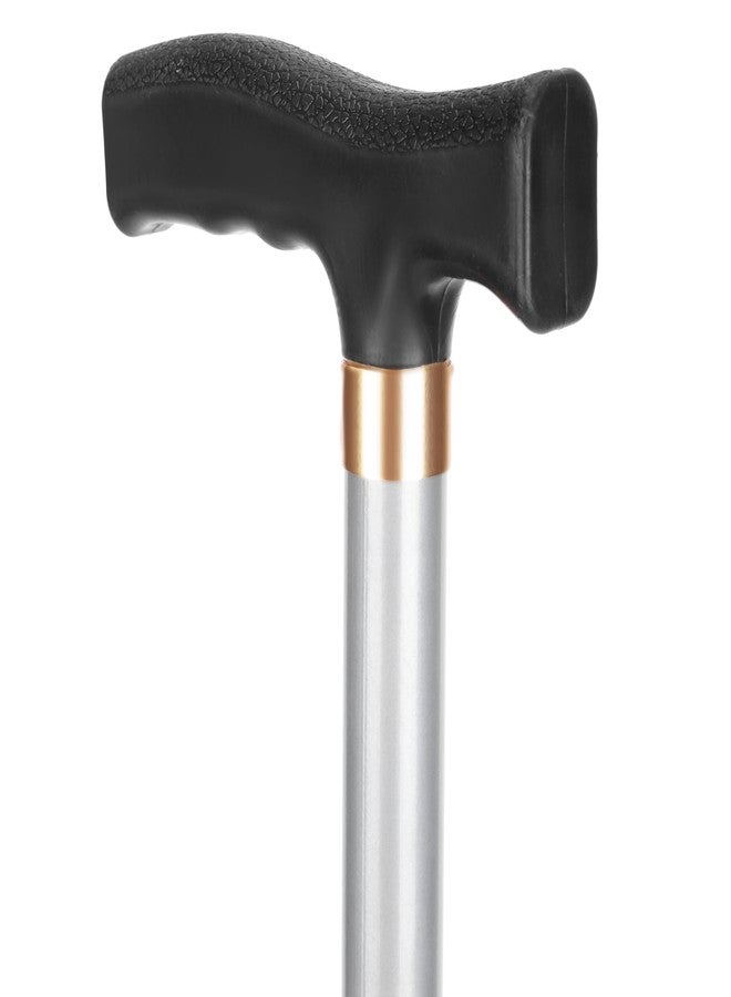 عصا المشي الفاخرة ذات الأربع أرجل من دكتور تورسو بقاعدة ثابتة | هيكل من الفولاذ الطري | ارتفاع قابل للتعديل | مانعة للانزلاق | للرجال/النساء | المرضى | كبار السن (رمادي) - Image 3