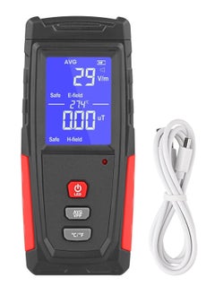 Excefore EMF Meter, Portable Digital Radiation Detector, Handheld EMF Detector for Home/Outdoor, Electric/Magnetic Field/Ghost Detector - LED Light & Sound Alarm Black (1-1999V/m, 0.01-99.99μT)  - Image 1