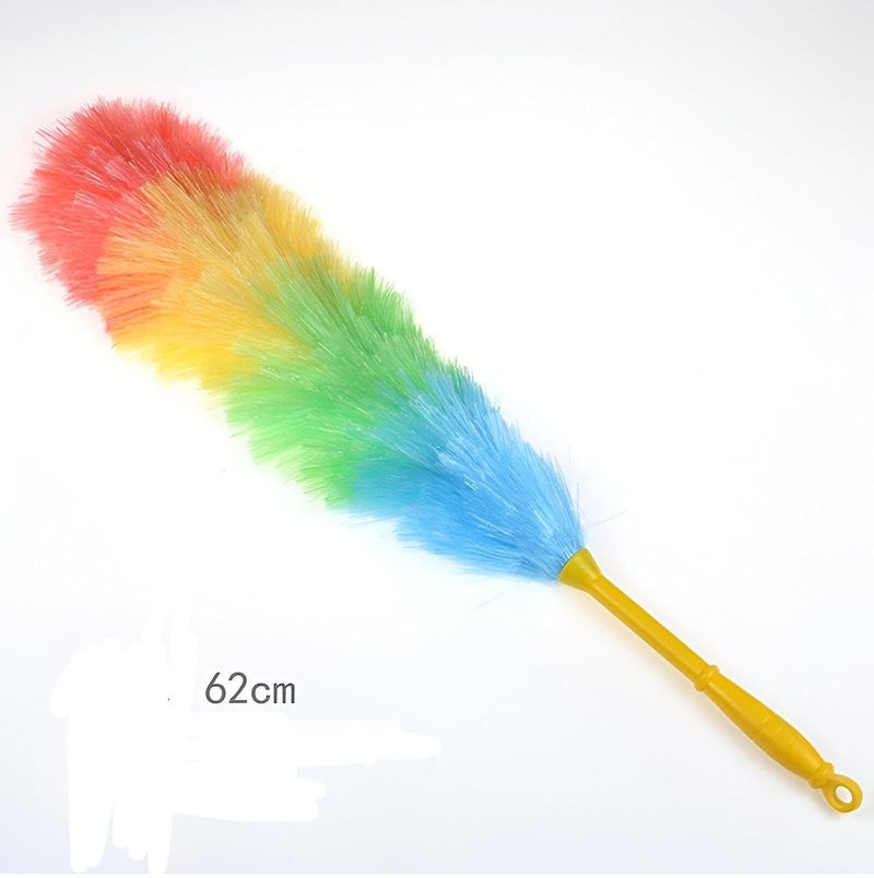 Soft Duster with Flexible Plastic Handle, Easy to Bend and Straighten, Suitable for Cleaning Delicate Surfaces, Shelves, Cabinets, Air Conditioners, Screens, Home Decorations, Practical Design