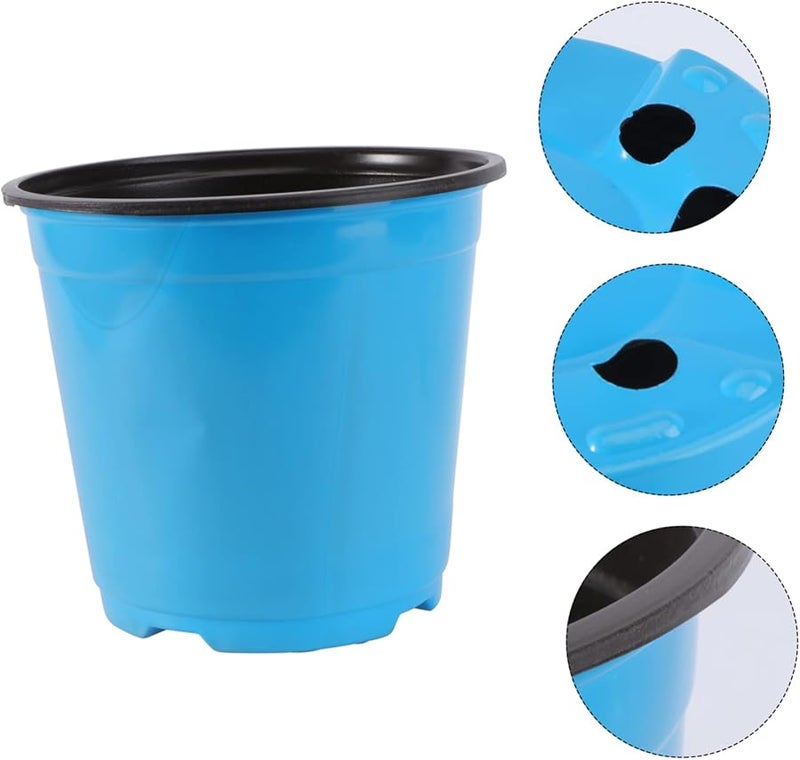Blue Plastic Flower Pot 28x22x31cm for Trees Roses Garden Balcony Plants - Image 5