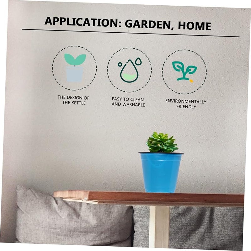 Blue Plastic Flower Pot 28x22x31cm for Trees Roses Garden Balcony Plants - Image 4