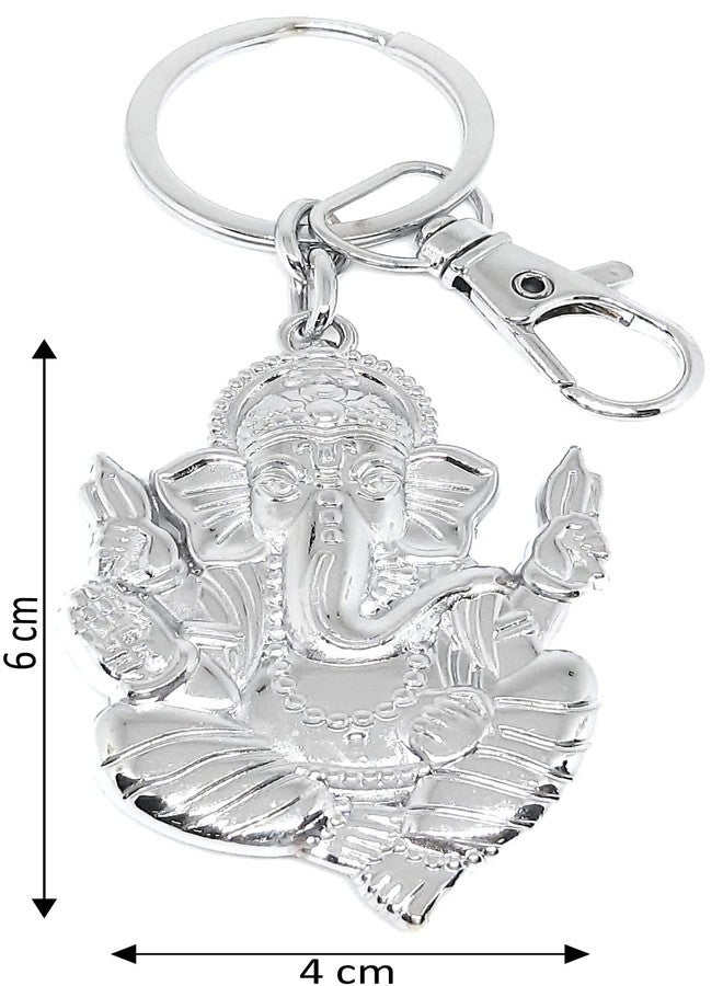 أورا سلسلة مفاتيح أورا غانيشا غانباتي للدراجات والسيارات للرجال والنساء والفتيات والفتيان والأصدقاء، سلسلة مفاتيح بخطاف معدني (متعددة الألوان، 2) - Image 2