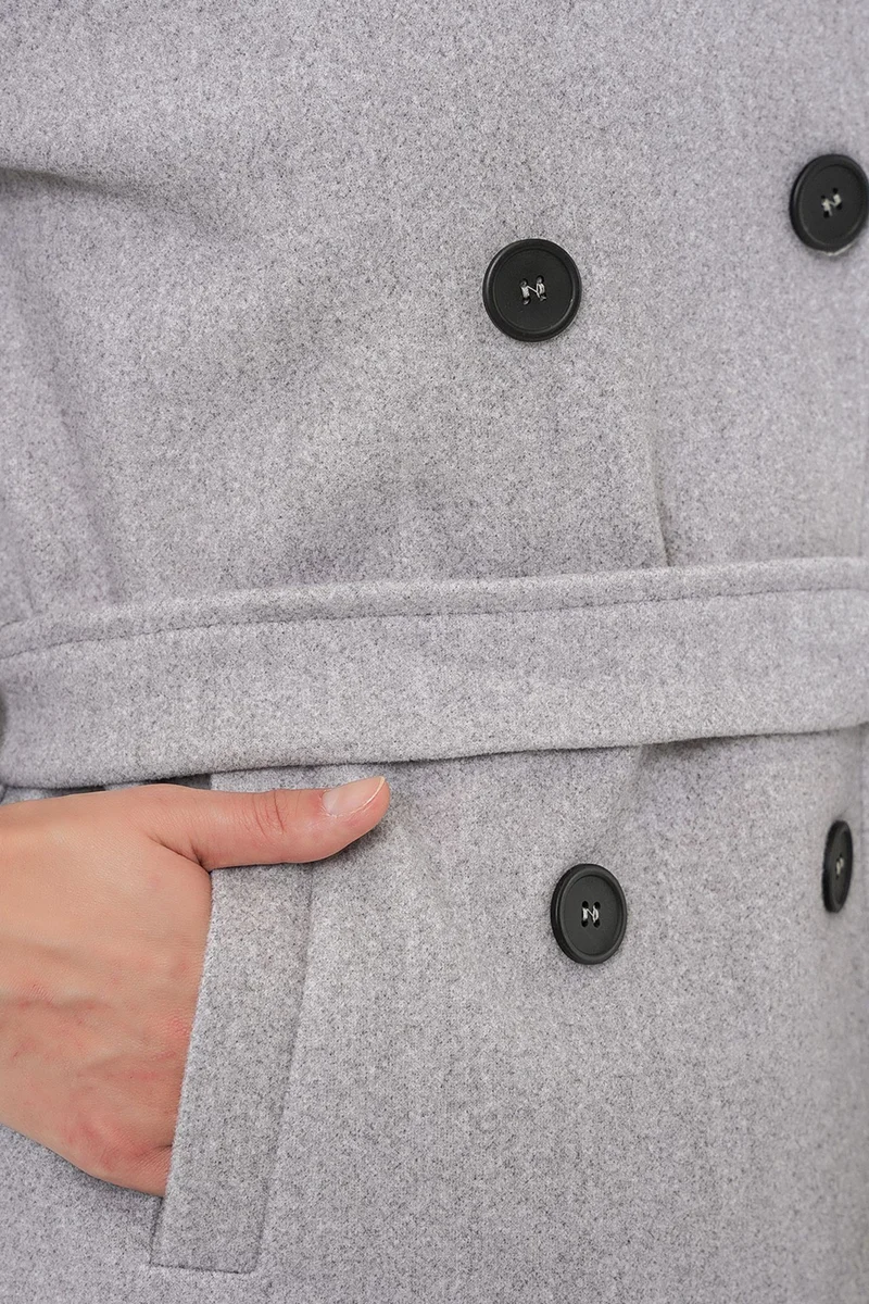 Big Dart  BDART Textured Gabardine Buttoned Coat for Women | Best Price UAE