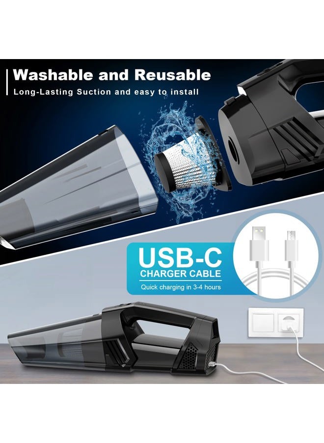 Blestan Handheld Vacuum Cordless with Storage Bag for Car Home Office, Black - Image 4