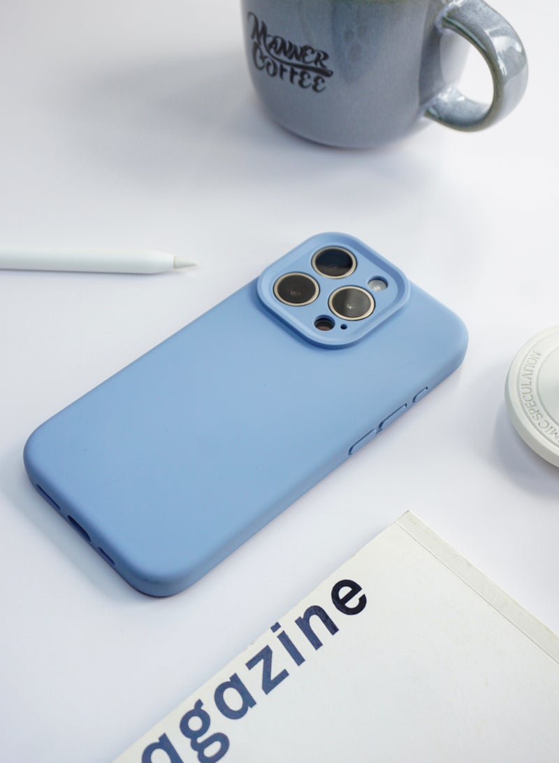 iPhone 15Pro Max Silicone Case with MagSafe Blue - Image 1