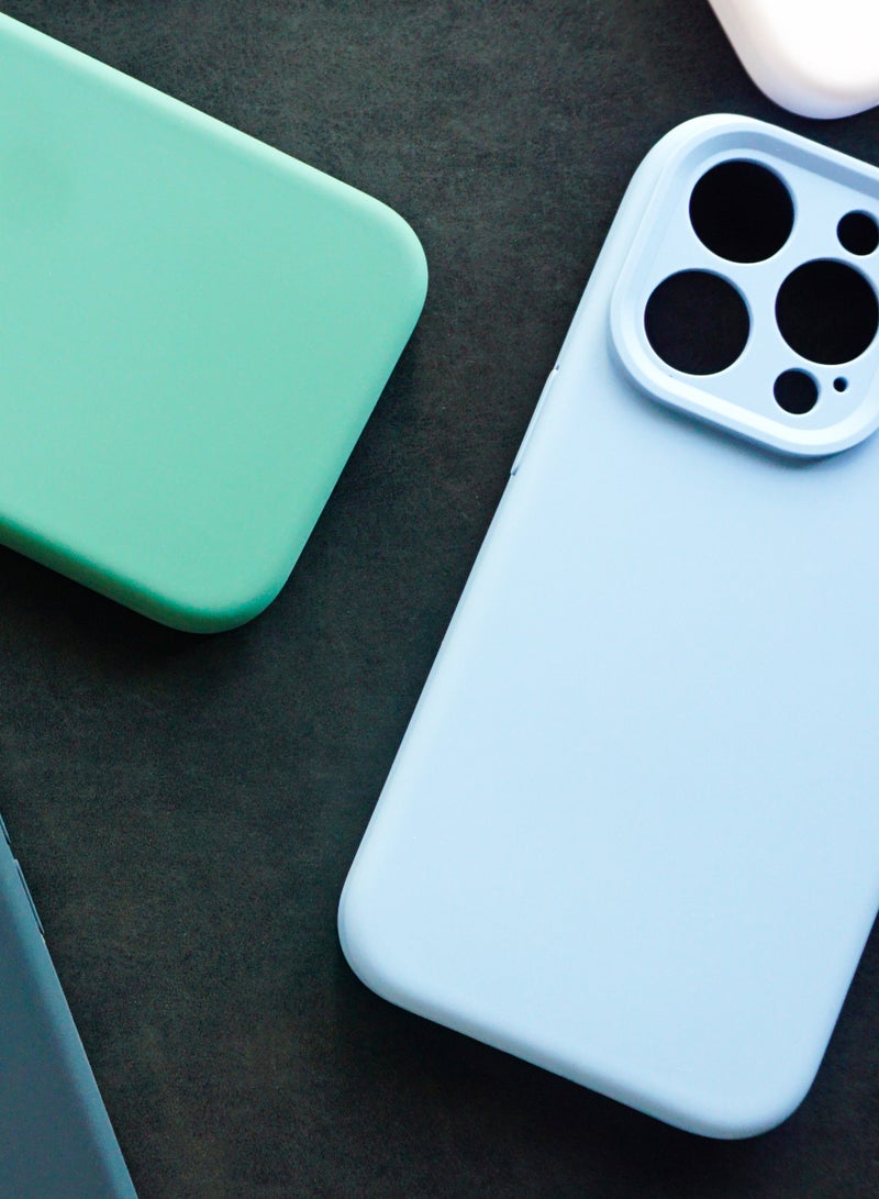 iPhone 15Pro Max Silicone Case with MagSafe Blue - Image 3