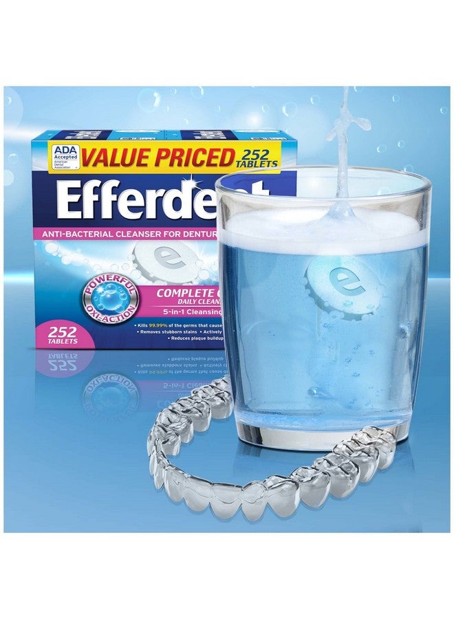 Efferdent Denture Cleanser Tablets, Complete Clean, Tablets, Multicolor, 252 Count - Image 5