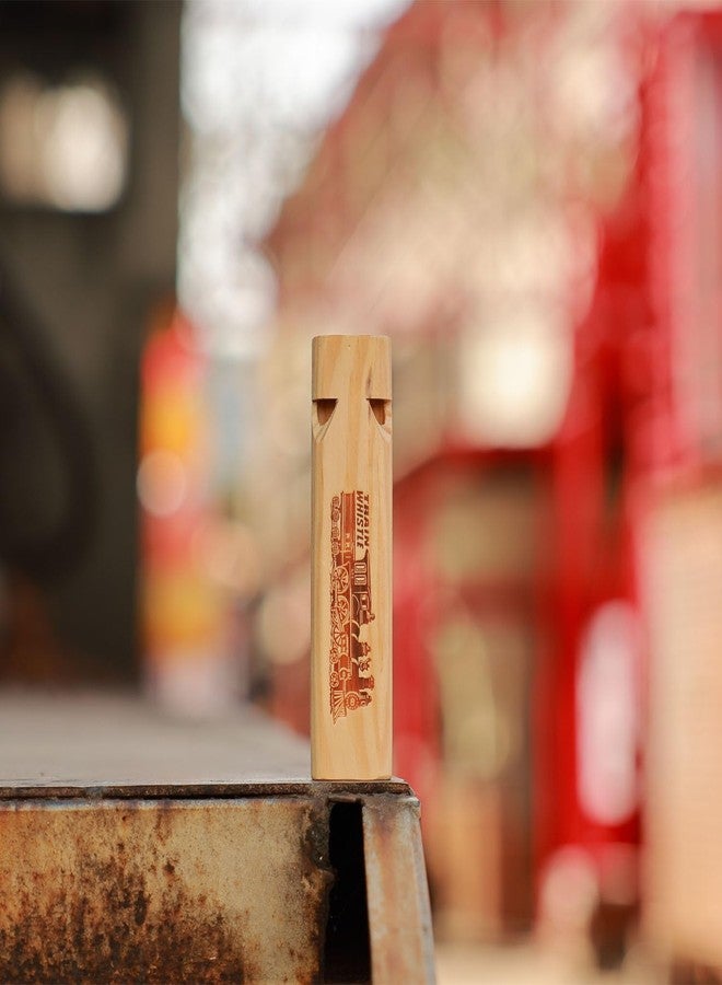 Fartime صفارة قطار خشبية من فارتايم، قطعتان، طول 5.75 بوصة، صفارة قطار خشبية للأطفال، هدايا للجوارب، هدايا حفلات القطار، صانعات الضوضاء، ديكورات أعياد الميلاد، إلخ. - Image 4