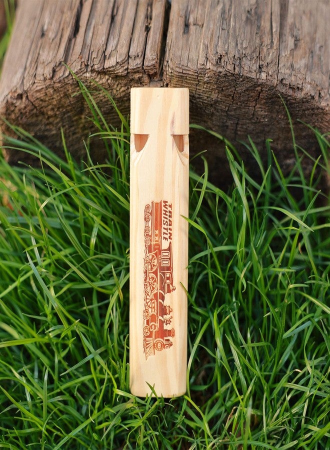 Fartime صفارة قطار خشبية من فارتايم، قطعتان، طول 5.75 بوصة، صفارة قطار خشبية للأطفال، هدايا للجوارب، هدايا حفلات القطار، صانعات الضوضاء، ديكورات أعياد الميلاد، إلخ. - Image 5