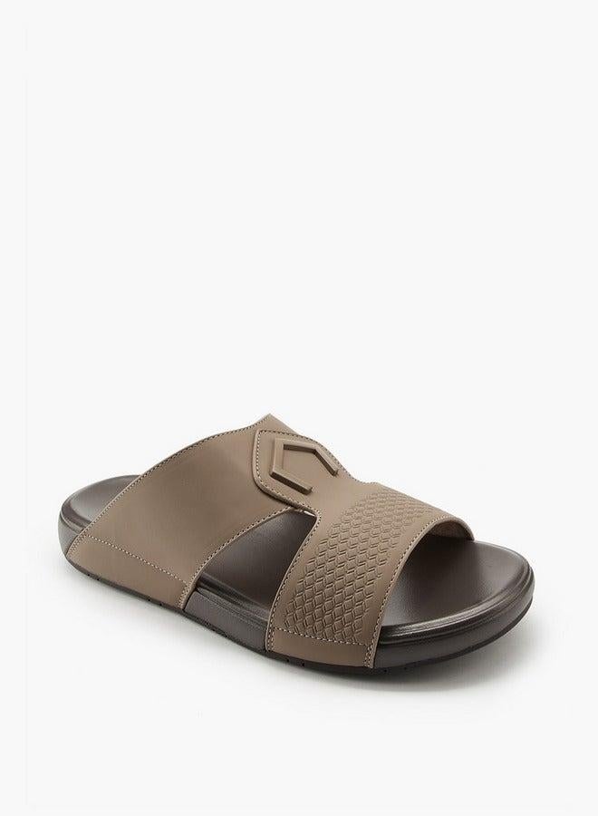 DUCHINI Men's Textured Slip-On Arabic Sandals - Image 1