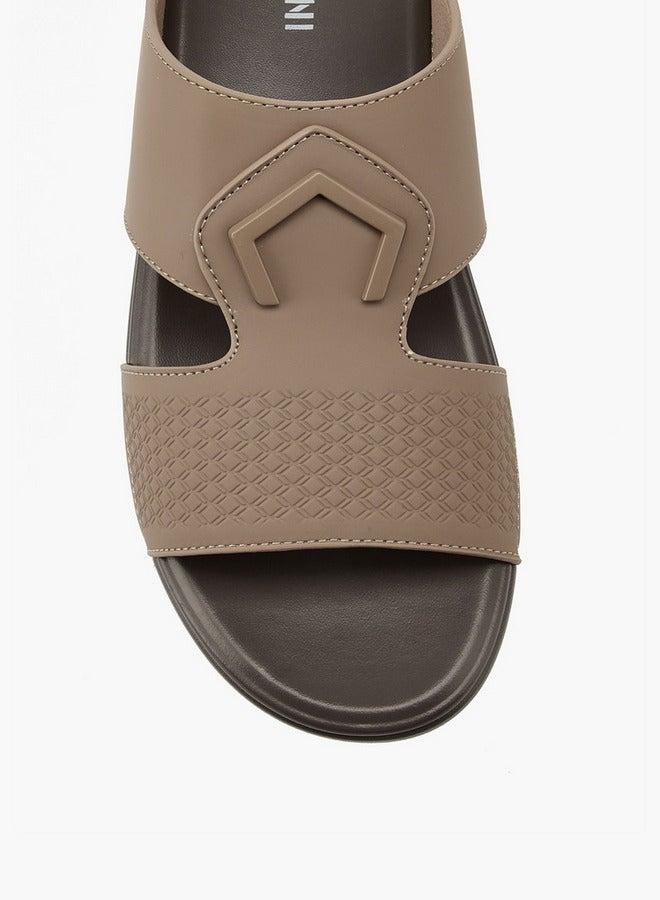 DUCHINI Men's Textured Slip-On Arabic Sandals - Image 4