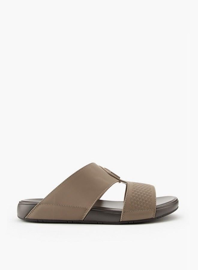 DUCHINI Men's Textured Slip-On Arabic Sandals - Image 3