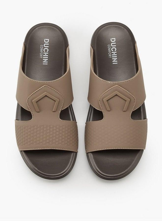 DUCHINI Men's Textured Slip-On Arabic Sandals - Image 2