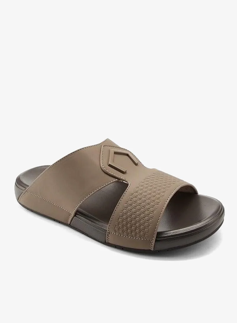 DUCHINI Men's Textured Slip-On Arabic Sandals Ramadan Collection