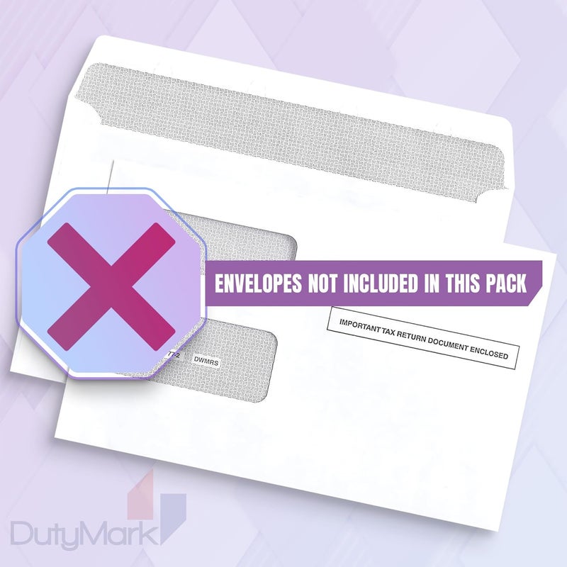 Dutymark 1099 MISC Forms 2025, 5 Part Set, Kit for 25 Vendors Complete Laser 1099 Tax Forms in Value Pack 1099 Misc 2025- NO ENVELOPES - Image 5