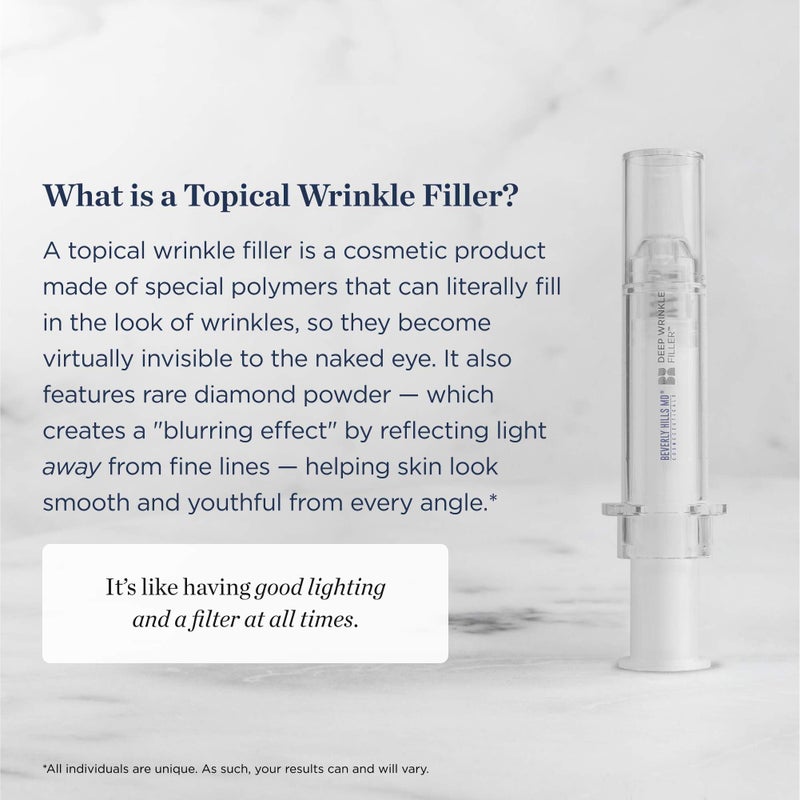 Beverly Hills MD Deep Wrinkle Filler- Decrease Appearance of Deep Wrinkles on Contact, Anti-Aging Serum for Smooth, Lifted Complexion- Helps Correct Fine Lines & Creases w/Diamond Dust & Polymers - Image 2