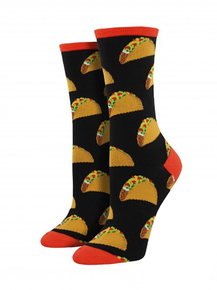Socksmith Women's Tacos Crew Socks, black - Image 3