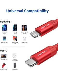 Jsaux (CL0216) MFi USB-C to LIGHTNING Cable 3M Red - pzsku/ZDE326FC8CFB3094EBE3AZ/45/_/1715675957/fa367eca-96cf-45a8-9657-4be7677b001b