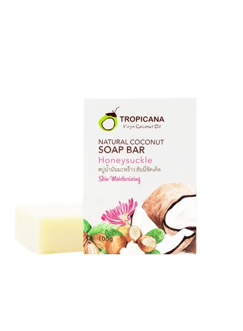 Natural Coconut Soap Bar Honey Suckle 100g