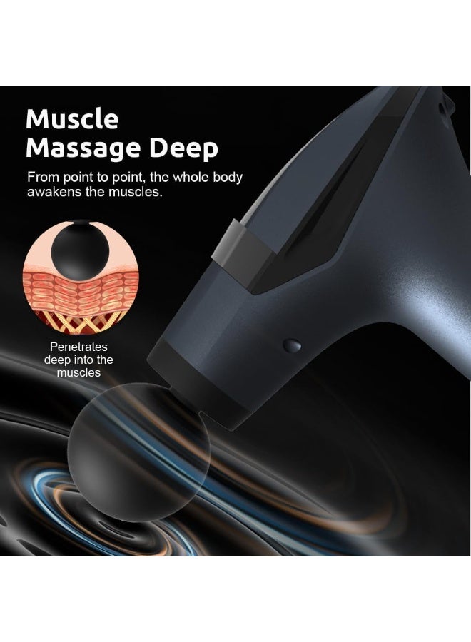 BlueFire Professional Cordless Deep Tissue Massage Gun - 1500mAh Rechargeable Percussion Therapy Gun for Full Body Pain Relief, Myofascial Release & Muscle Recovery for Athletes, Men & Women with Detachable Handle & Stretch Strap - Image 4