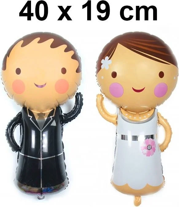 Chavin 40 x 19 cm Bride Groom Double Small Balloon Set MM31