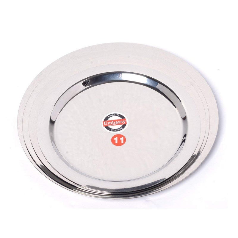 Embassy Stainless Steel Multipurpose Lid/Ciba Cover | Set of 4 | Size 11 to 14 | Cover/Lid for Utensils, Tava, Topes, Kadhai, Pots and Pans | Stackable Steel Lid - Image 2