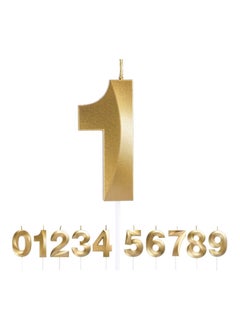 Generic Gold Number Candles For Happy Birthday Cake and Party Number 1  - Image 3