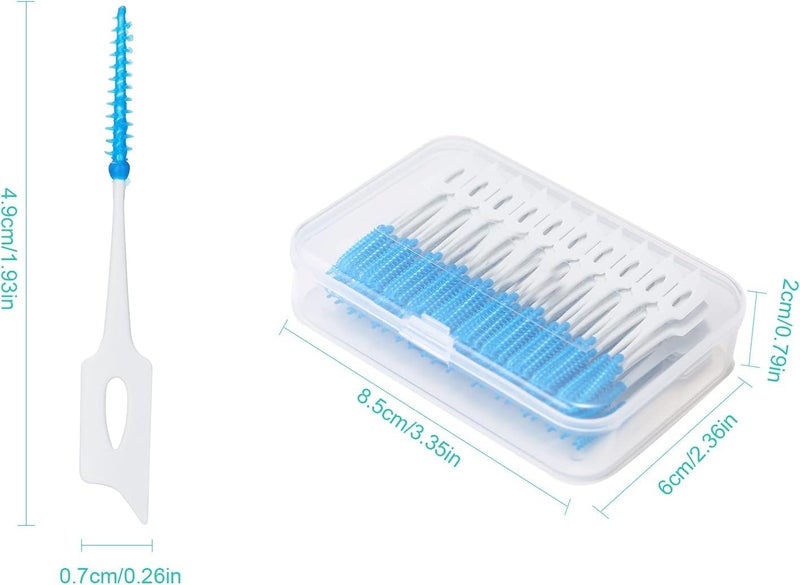Street27 160 Pcs Interdental Manual Adult Brush Ultra Tight Bristles Tooth Flossing Head Oral Dental Hygiene Brush Tooth Pick Flosser Toothpick Sticks (Green, 160Pcs) - Image 4