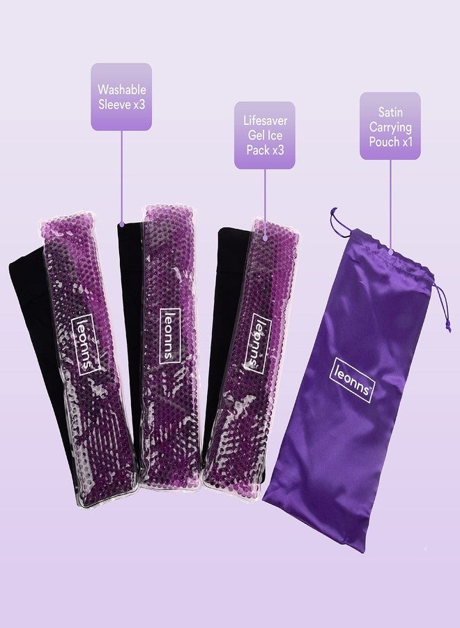 Leonns® Reusable Perineal Ice Packs for Postpartum Recovery - 3 Gel Packs & Washable Sleeves – Hot & Cold Relief for Perineal Pain, Hemorrhoids & C-Section - Image 2