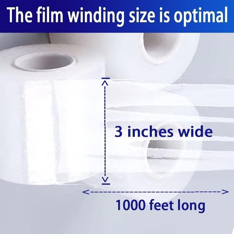 Heavy Duty Stretch Wrap Film Roll for Furniture – 300 Metres Industrial Strength Durable Packaging Roll for Moving, Storage & Shipping – Clear Protective Plastic Wrap (10cm 2-Pack) - Image 3