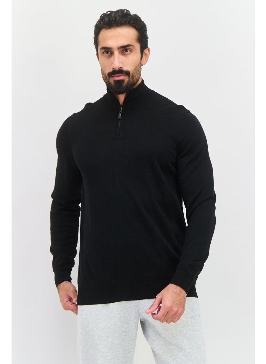 Men High Neck Long Sleeve  Knitted  Sweater, Black - pzsku/ZDE32C631E935CB3DDFE9Z/45/_/1737642283/a0ed8ae4-c170-44f0-b775-a1270e375421